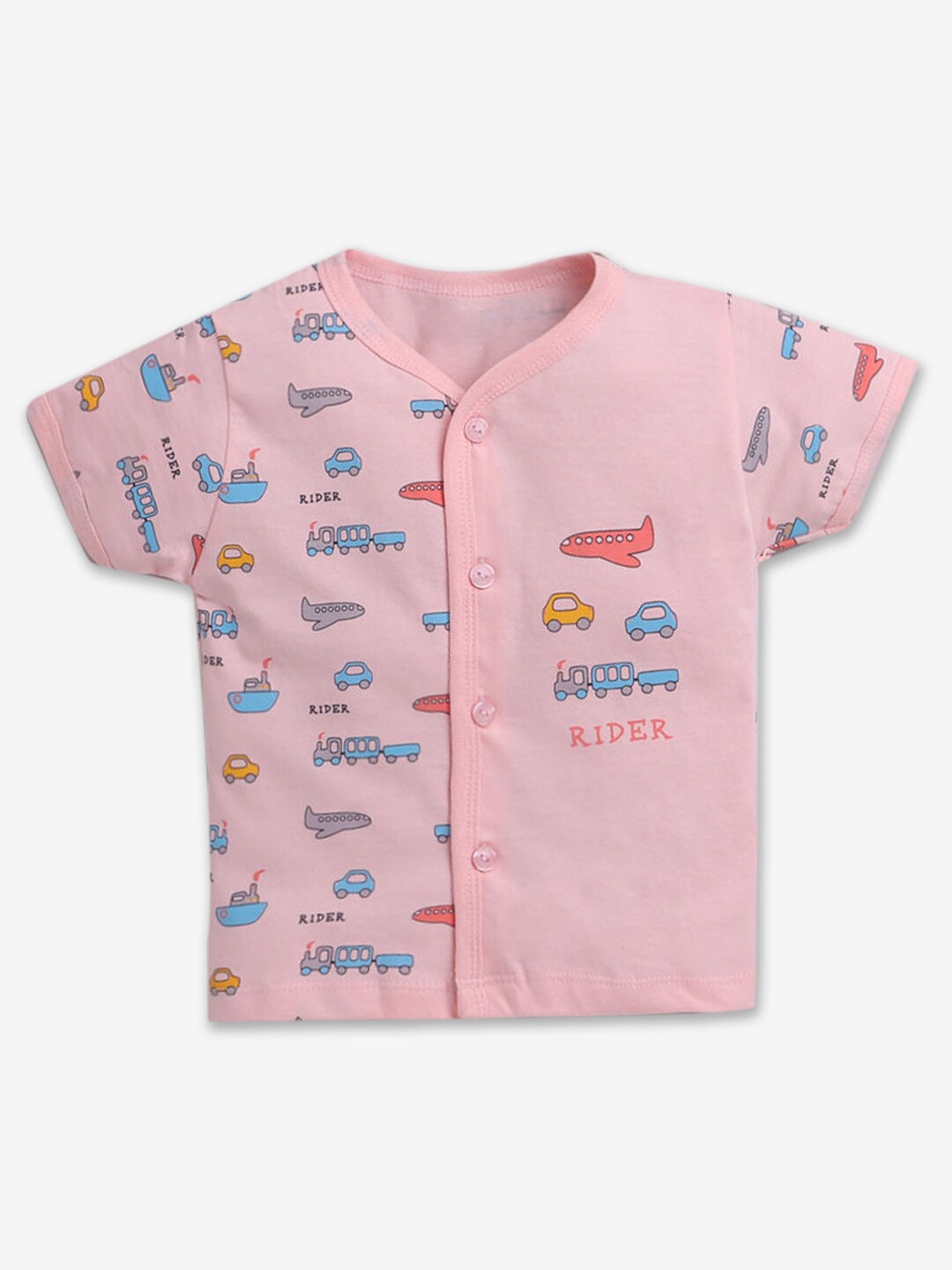 

Hopscotch Infant Kids Graphic Printed Cotton T-shirt, Pink