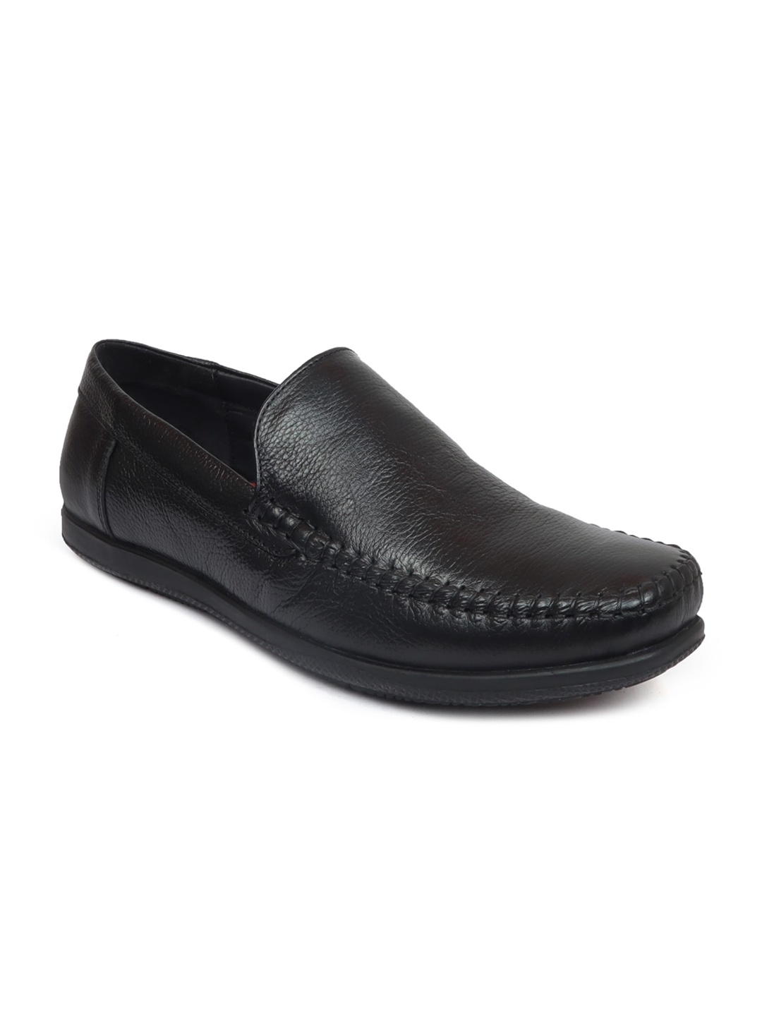 

Zoom Shoes Men Textured Leather Waterproof Lining Memory Foam Penny Loafers, Black