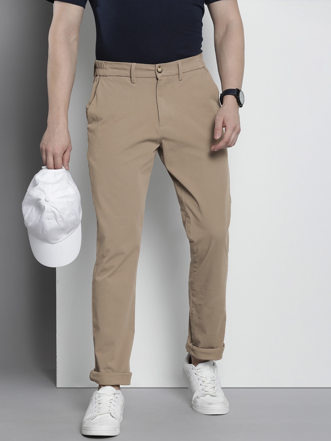 

Nautica Men Slim Fit Mid-Rise Chinos, Khaki