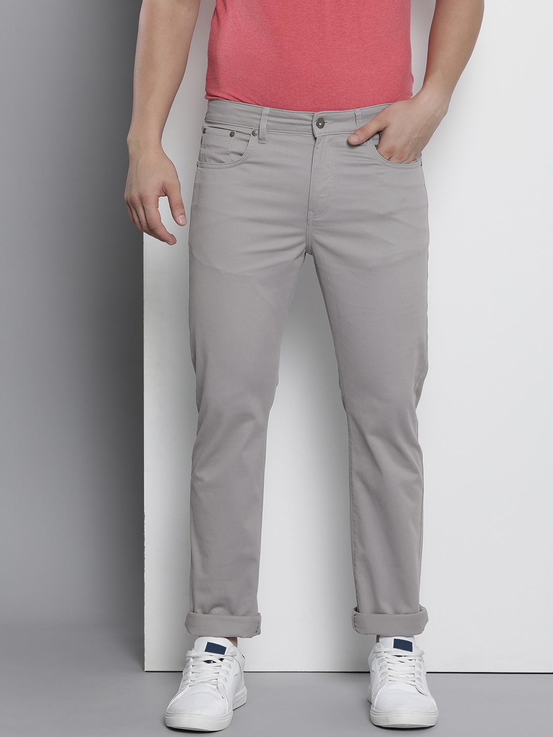 

Nautica Men Mid-Rise Slim Fit Chinos, Grey