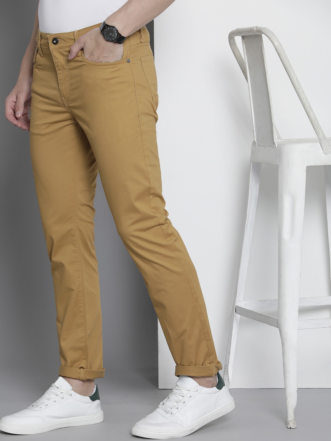 

Nautica Men Mid-Rise Slim Fit Chinos, Khaki