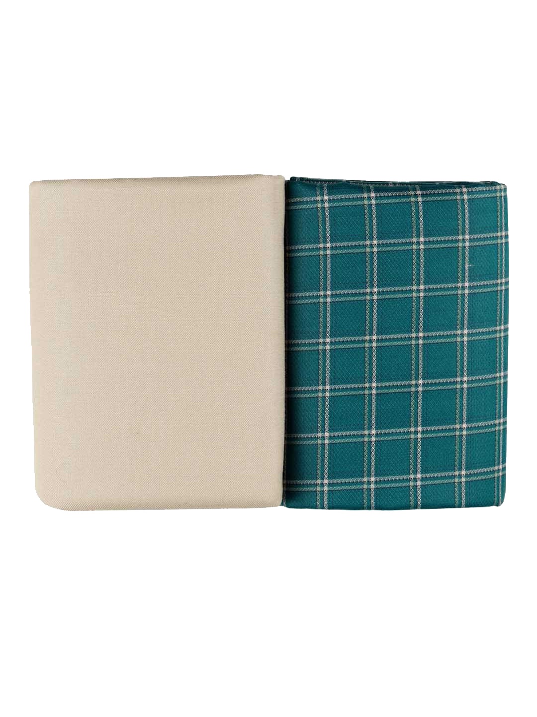 

Ramraj Men Checked Unstitched Shirt & Trouser Clothing Fabric, Green
