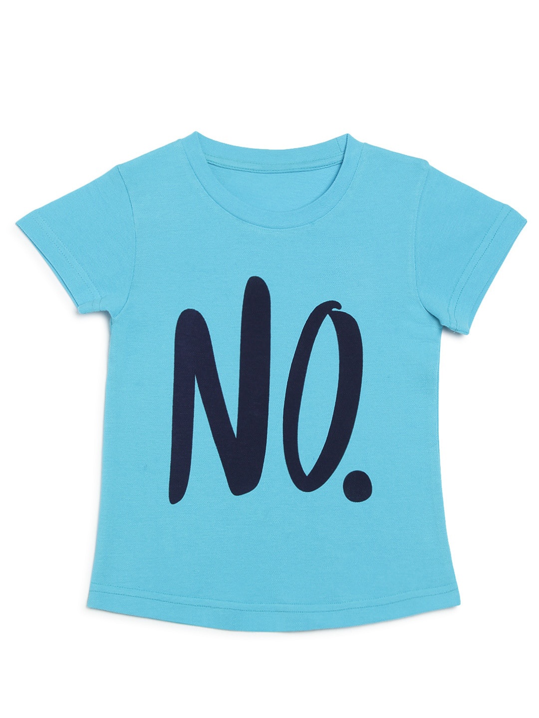 

DOOR74 Kids Typography Printed Cotton T-shirt, Blue