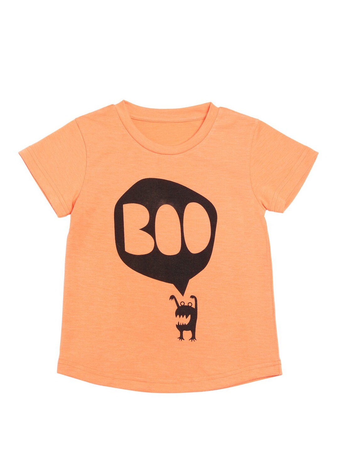 

DOOR74 Kids Graphic Printed Cotton T-shirt, Orange