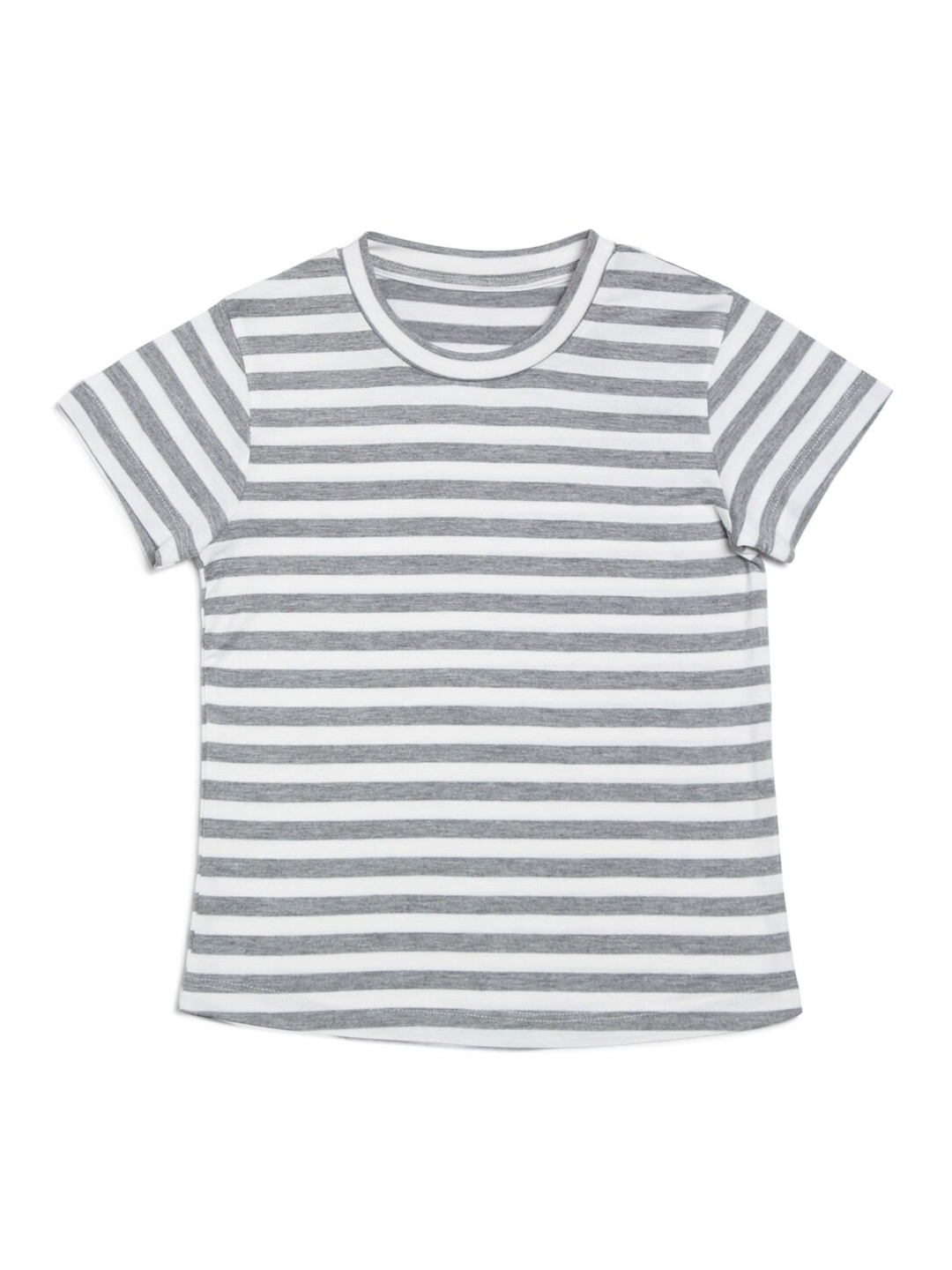 

DOOR74 Kids Striped Cotton T-shirt, Grey