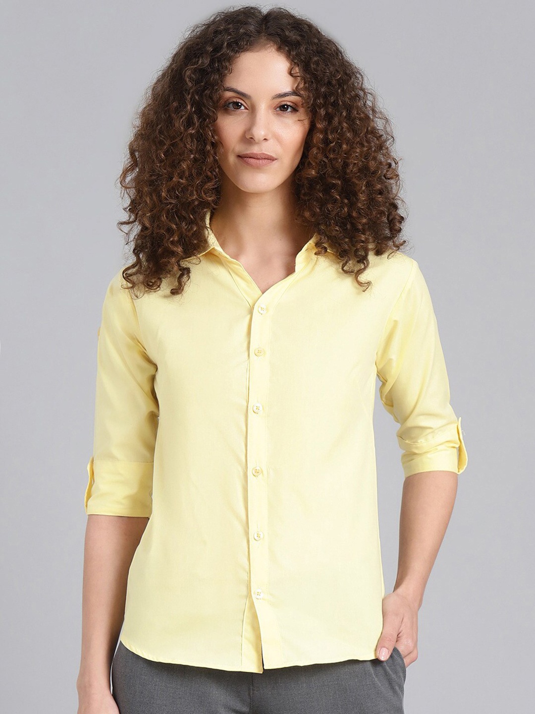 

Shaftesbury London Smart Slim Fit Cotton Casual Shirt, Yellow