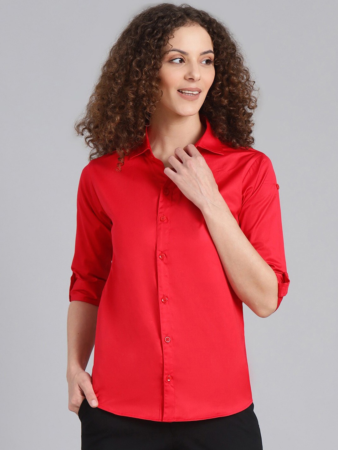 

Shaftesbury London Smart Slim Fit Cotton Casual Shirt, Red