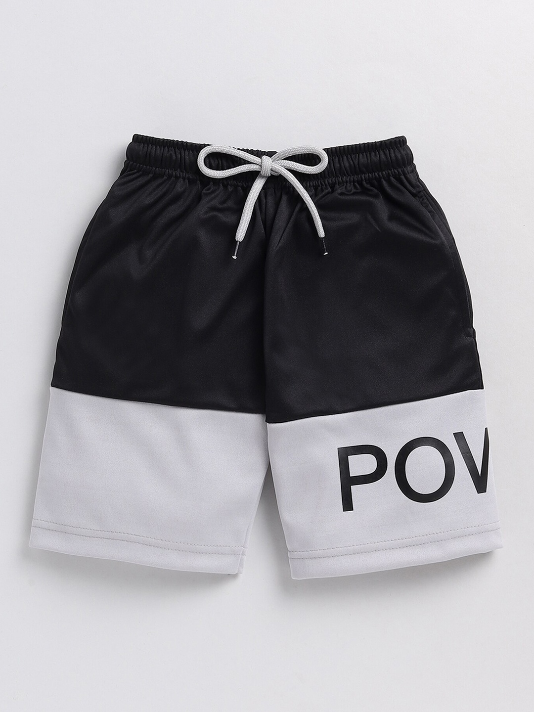 

Toonyport Boys Colourblocked Mid Rise Shorts, Black
