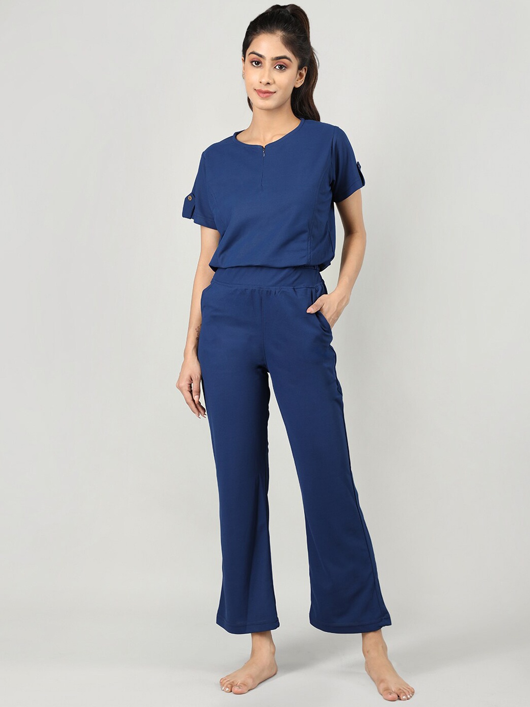 

Duchess Round Neck Top & Trousers, Blue