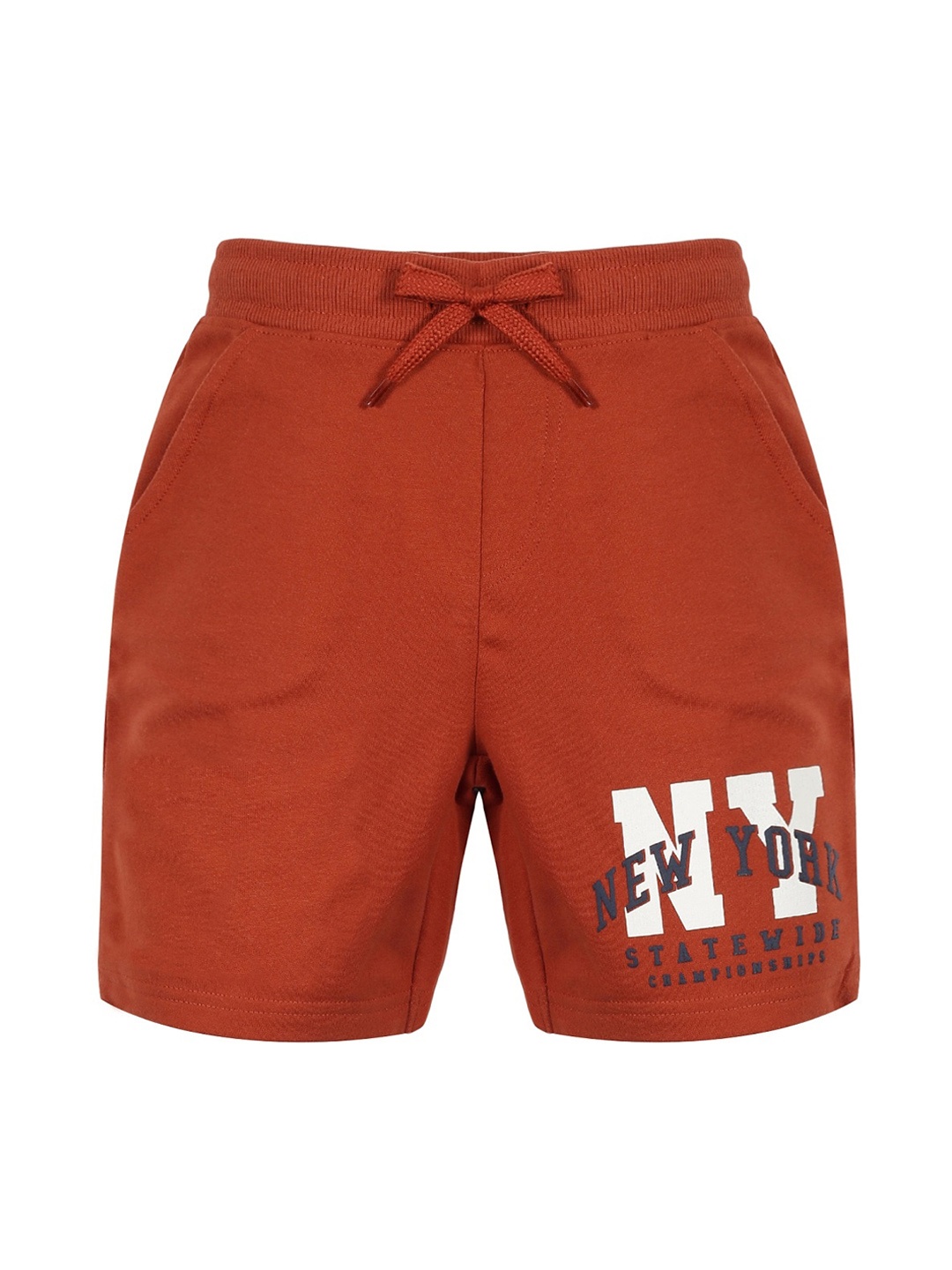 

PLUM TREE Boys Regular-Fit Cotton Printed Shorts, Rust