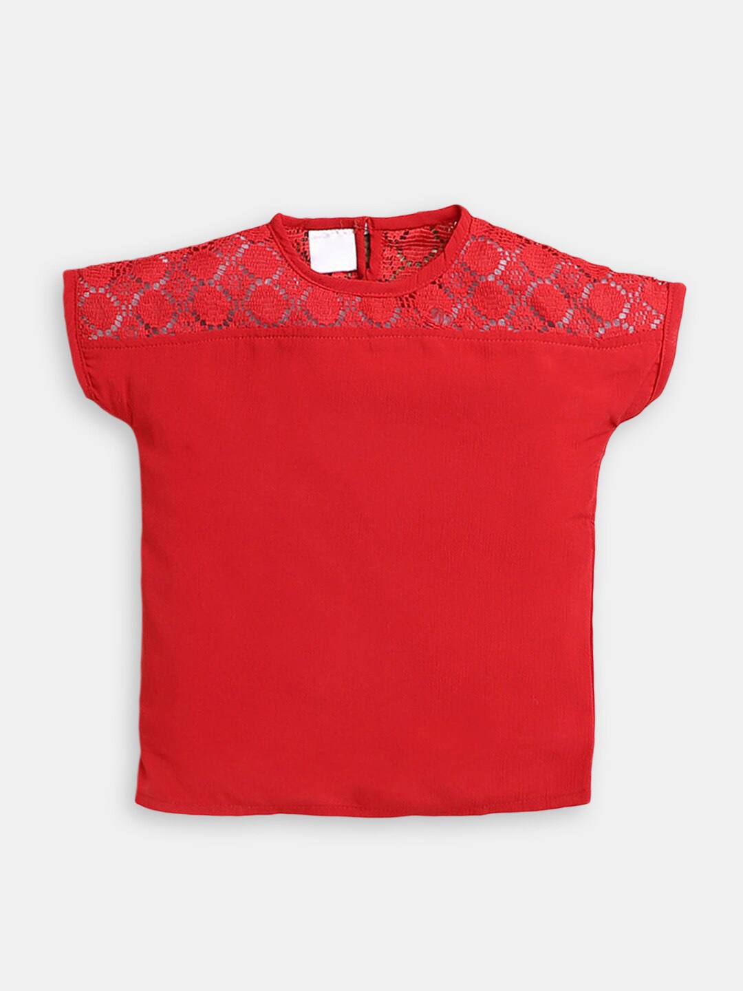 

Hopscotch Girls Round Neck Short Sleeves Top, Red