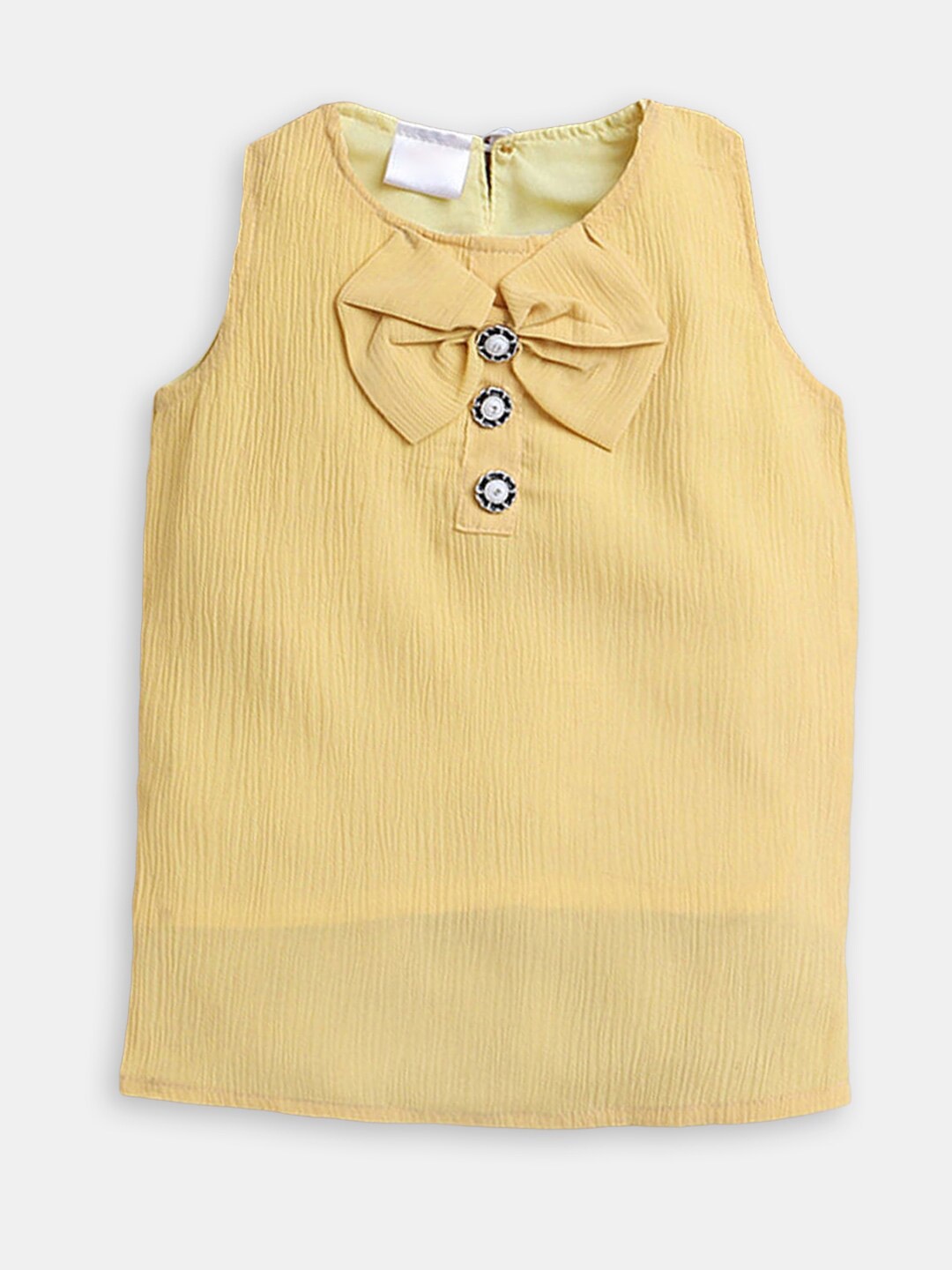 

Hopscotch Girls Round Neck Sleeveless Top, Yellow