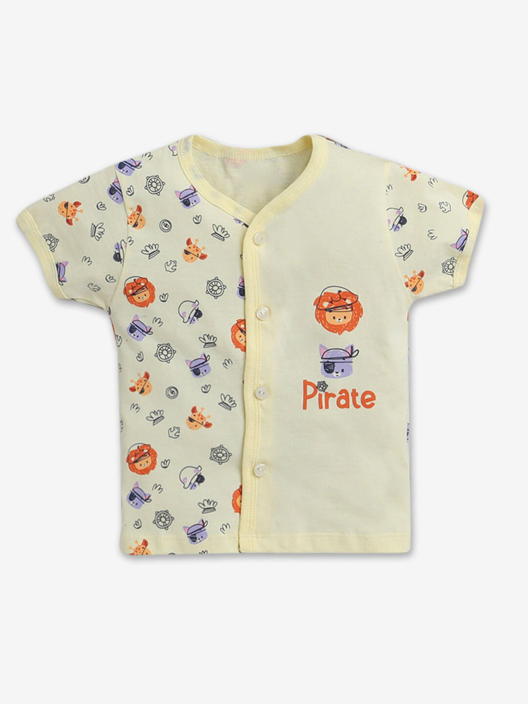 

Hopscotch Infant Graphic Printed Cotton T-Shirt, Yellow