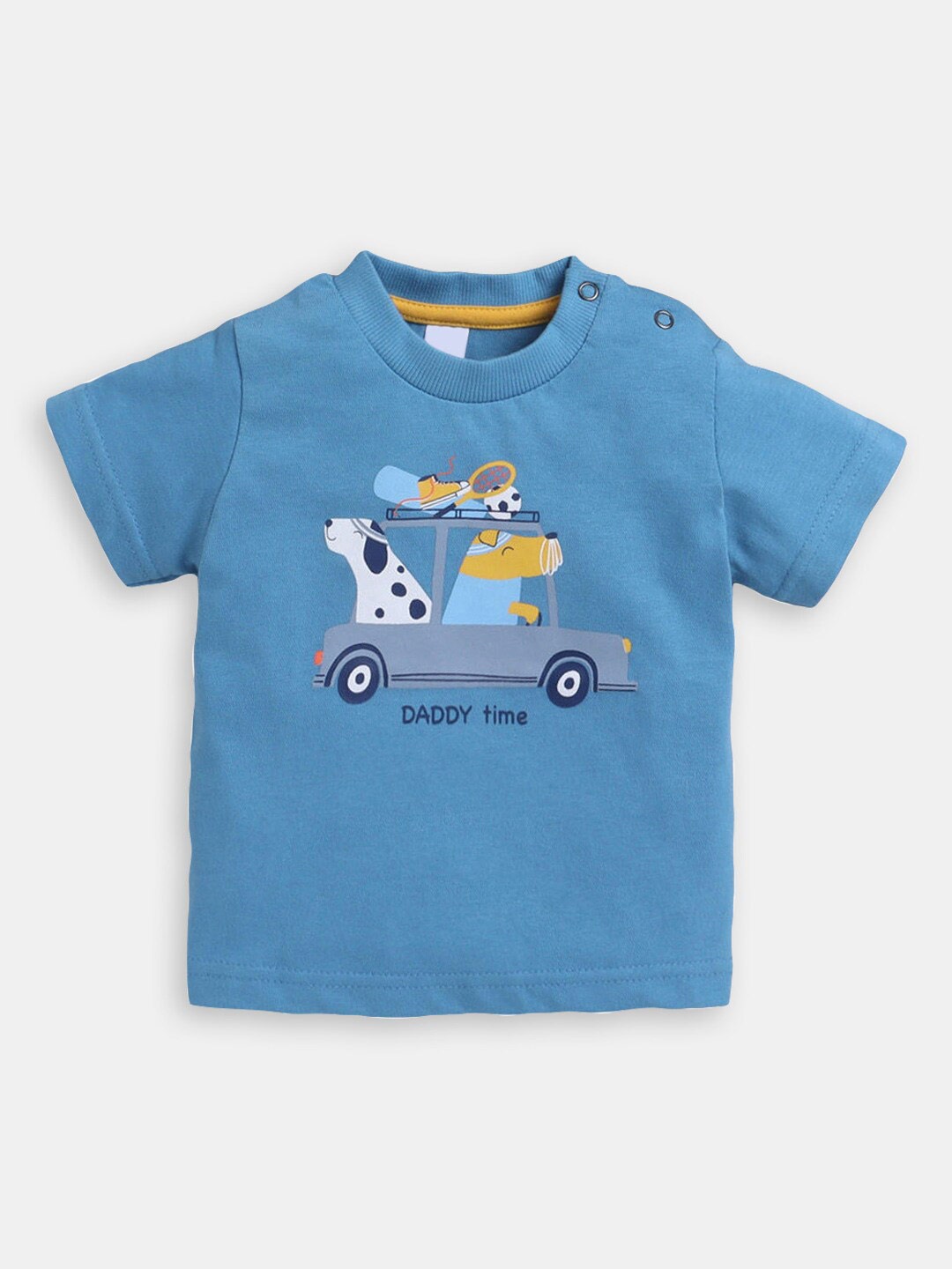 

Hopscotch Boys Graphic Printed Cotton T-Shirt, Blue