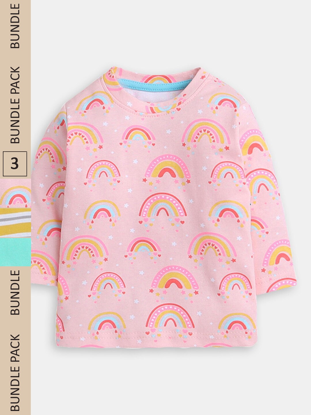 

Hopscotch Boys Pack Of 3 Printed Cotton T-Shirts, Pink