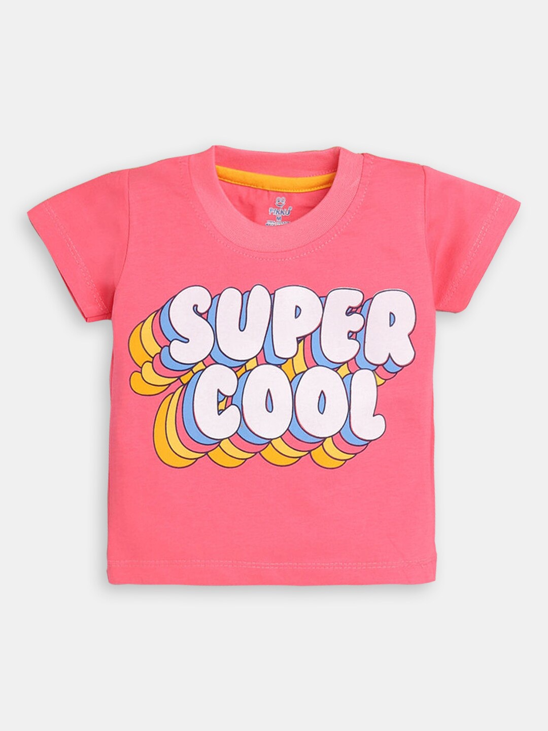 

Hopscotch Infants Boys Typography Printed Cotton T-Shirt, Pink