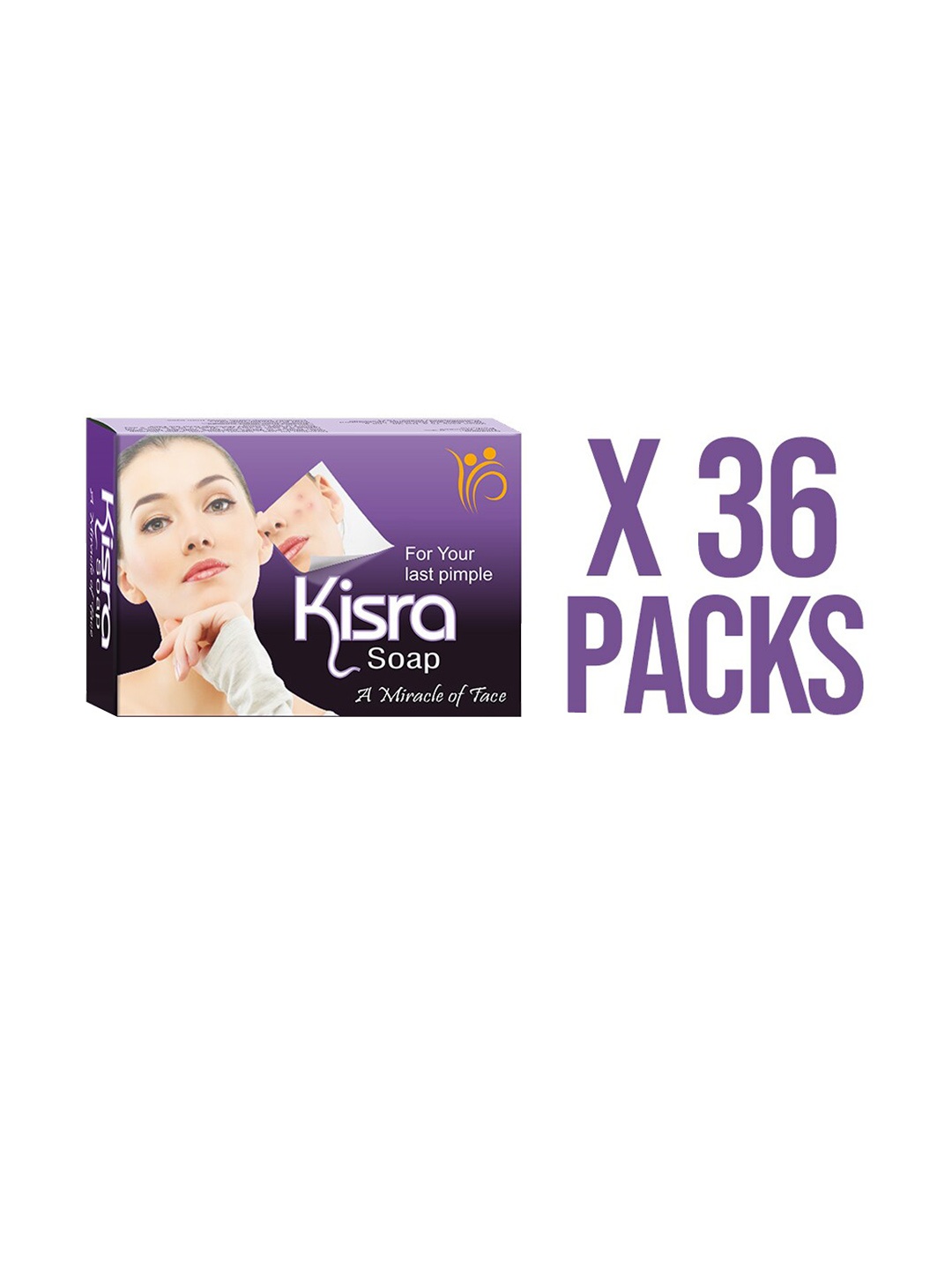 

KISRA Set of 36 Premium Pimple Care Soaps for Acne Prone Skin - 75 g Each, Blue