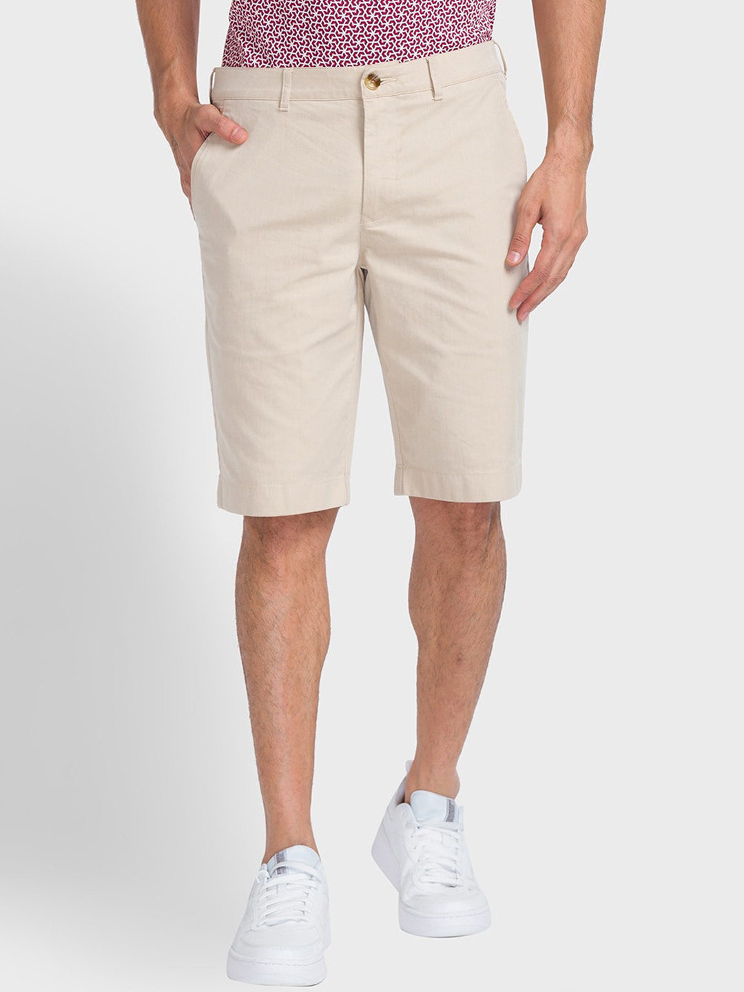 

ColorPlus Men Regular-Fit Chinos Shorts, Cream