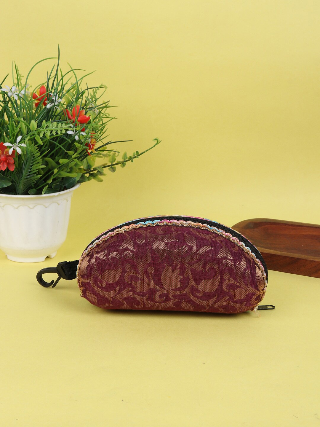 

LIKAA Woven Design Sunglass Case, Purple