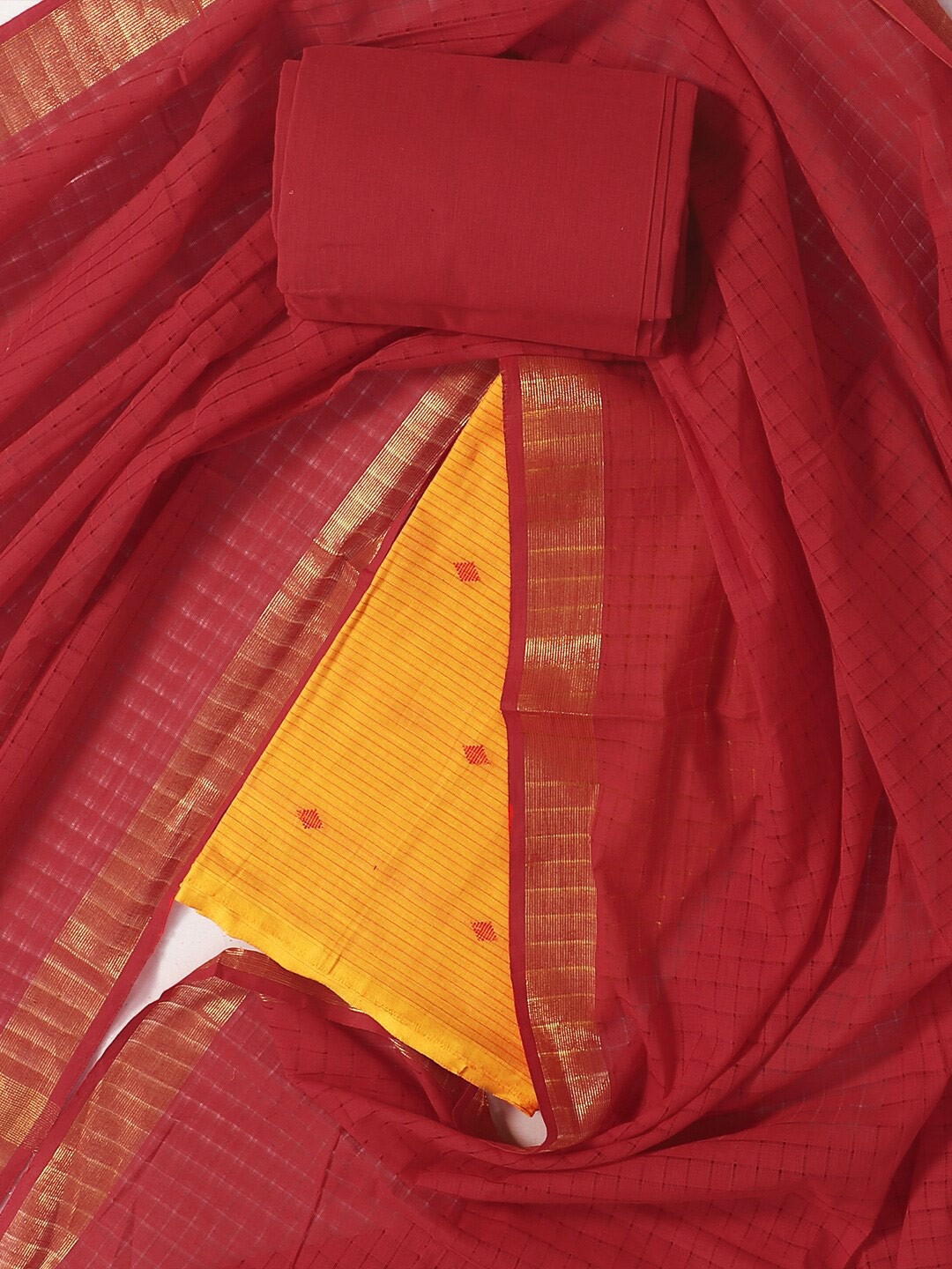 

SALWAR STUDIO Printed Pure Cotton Unstitched Dress Material, Yellow