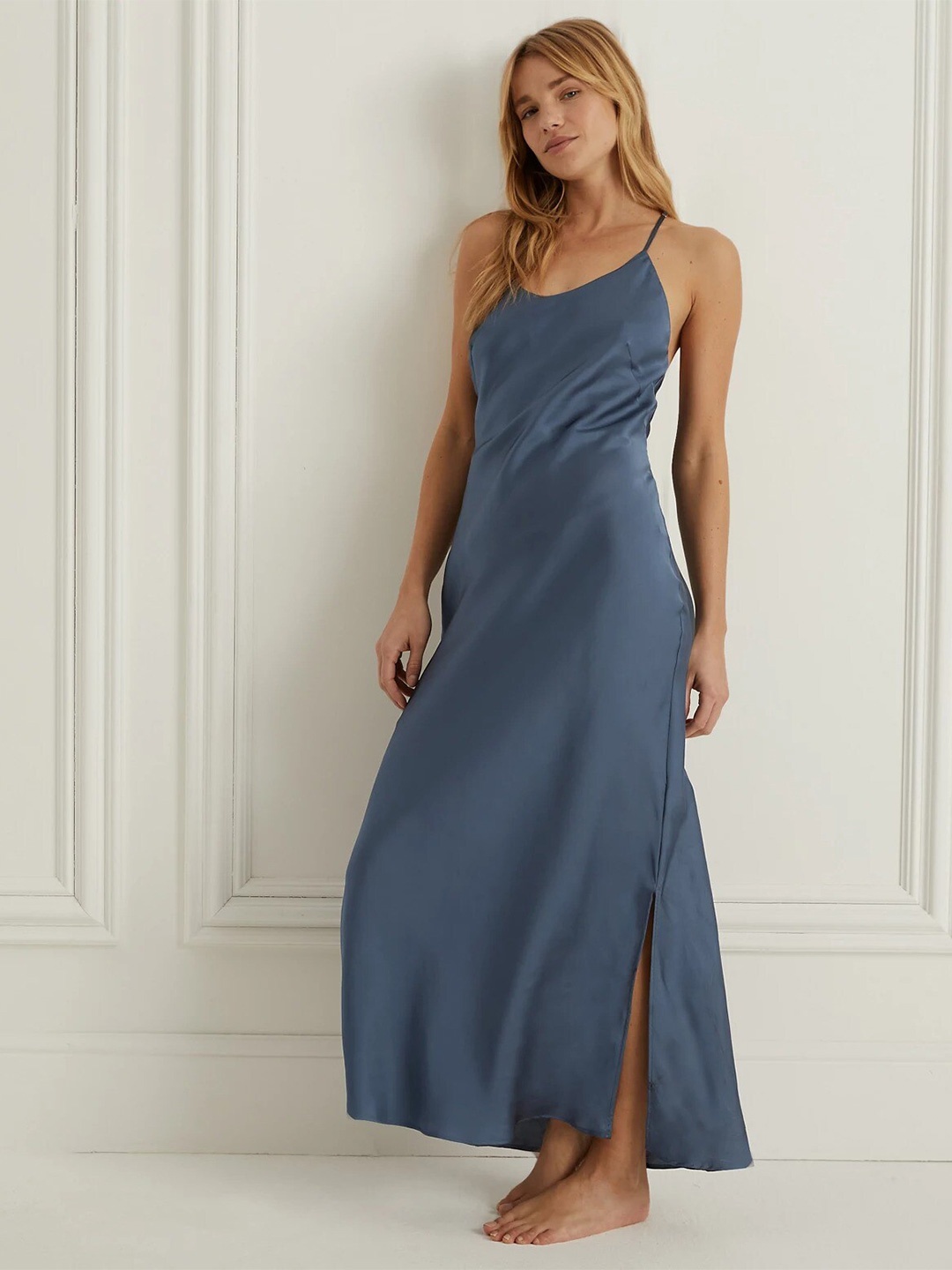

Marks & Spencer Round Neck Nightdress, Blue