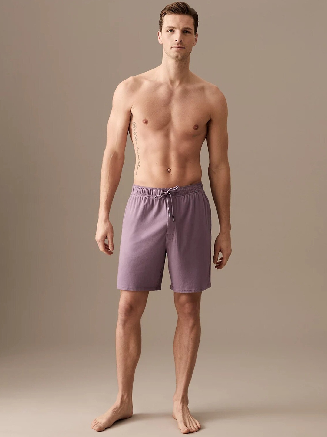 

Marks & Spencer Men Mid Rise Above Knee Shorts, Lavender