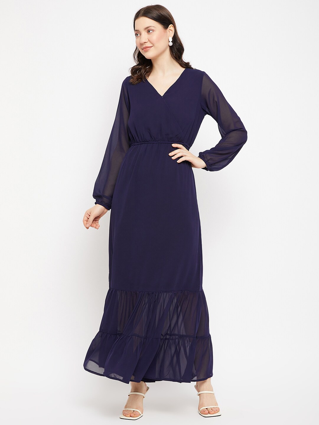 

Color Cocktail Georgette Maxi Dress, Blue