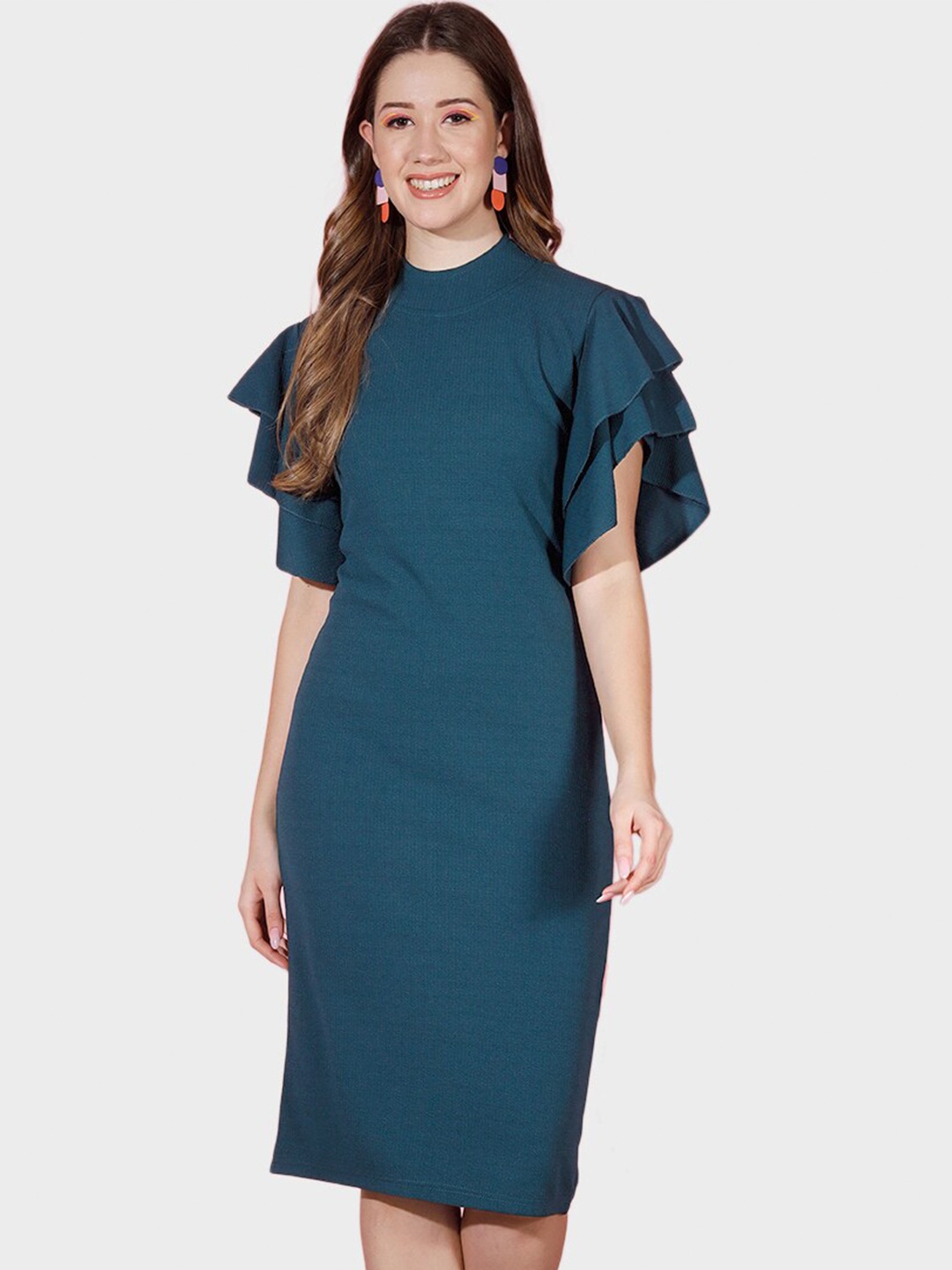 

BUY NEW TREND Sheath Midi Dress, Green