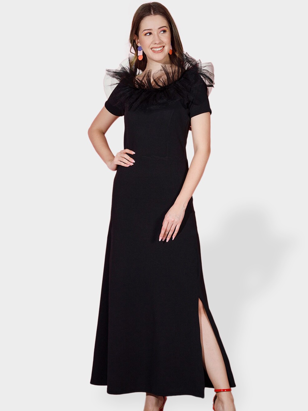 

BUY NEW TREND Off-Shoulder Maxi Dress, Black