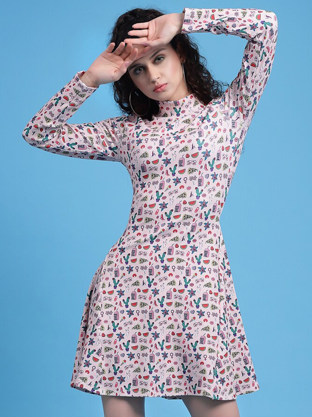 

KASSUALLY Printed A-Line Dress, Multi