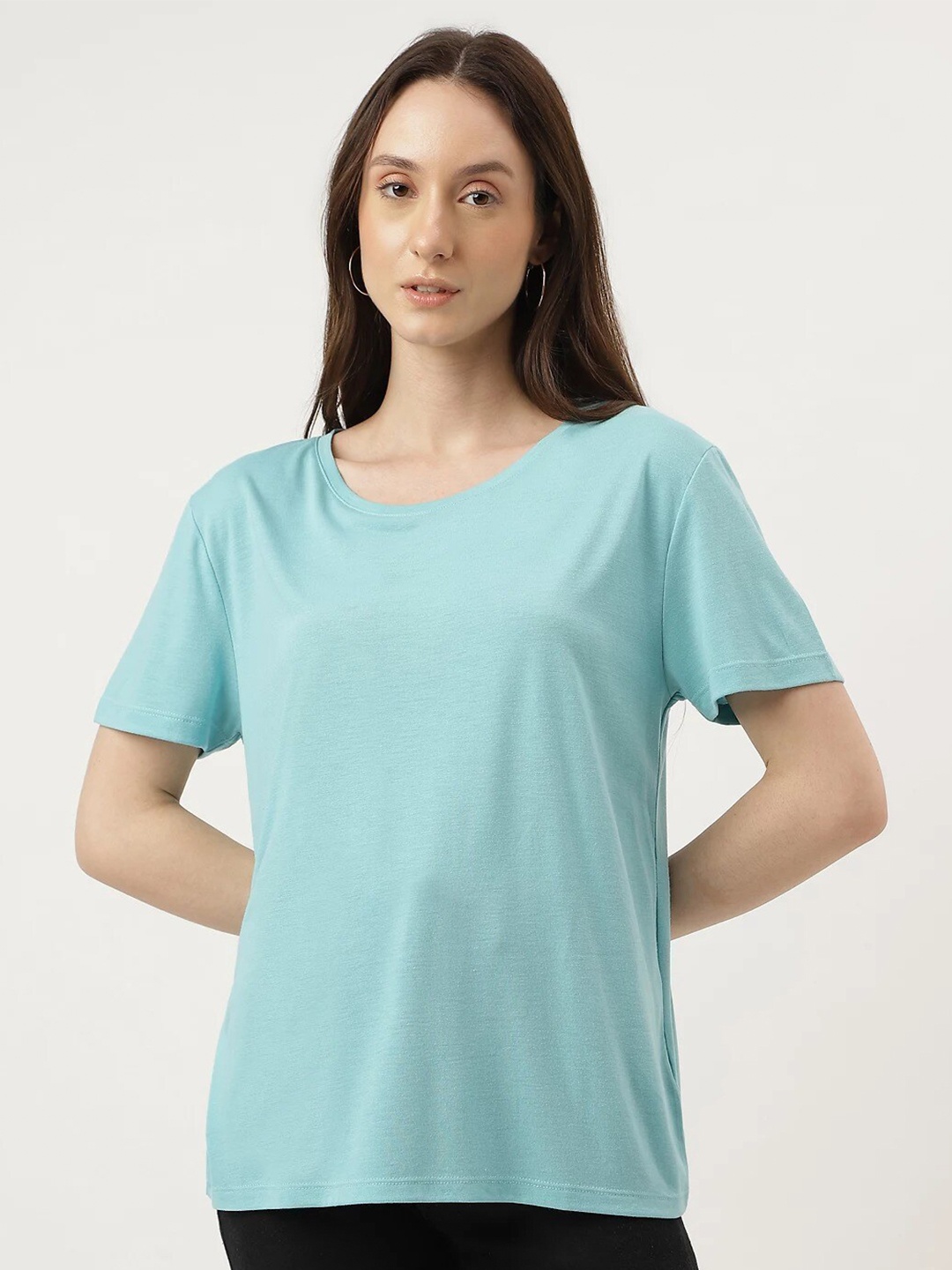 

Marks & Spencer Round Neck Relaxed Fit T-shirt, Blue
