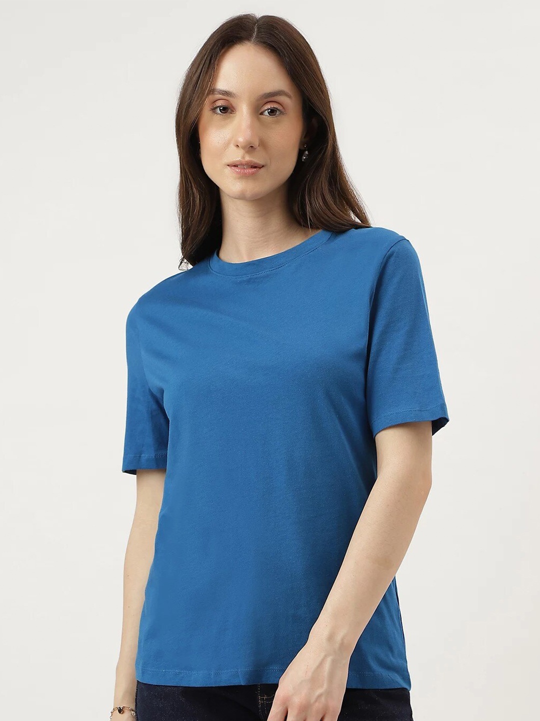 

Marks & Spencer Round Neck Pure Cotton T-shirt, Navy blue