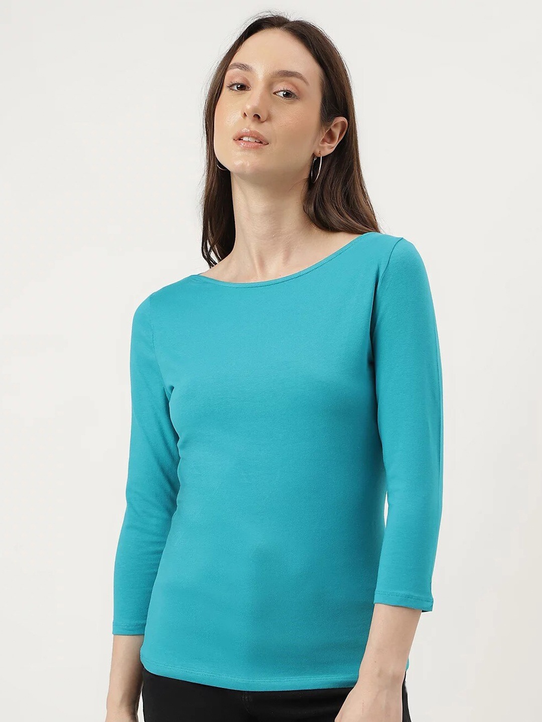 

Marks & Spencer Round Neck Cotton T-shirt, Turquoise blue