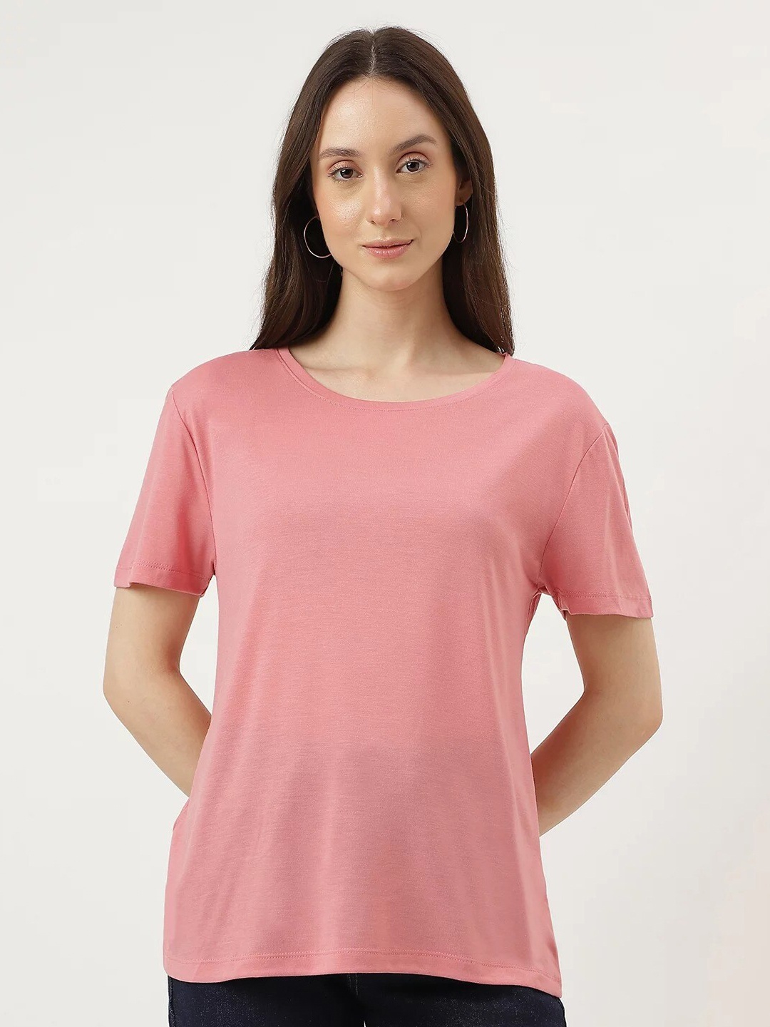 

Marks & Spencer Round Neck Short Sleeves T-Shirt, Peach