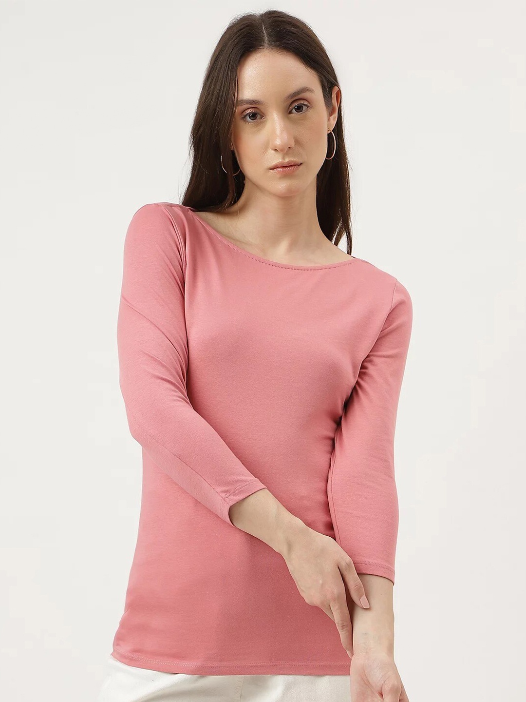 

Marks & Spencer Round Neck Cotton T-shirt, Pink