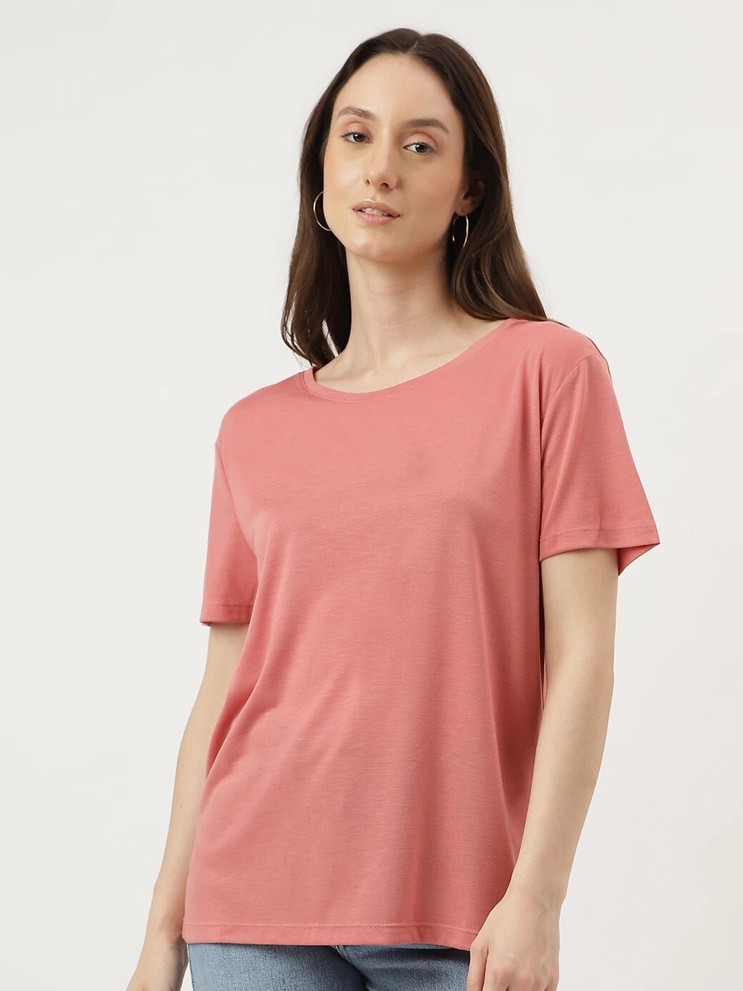 

Marks & Spencer Round Neck Sleeveless T-shirt, Peach