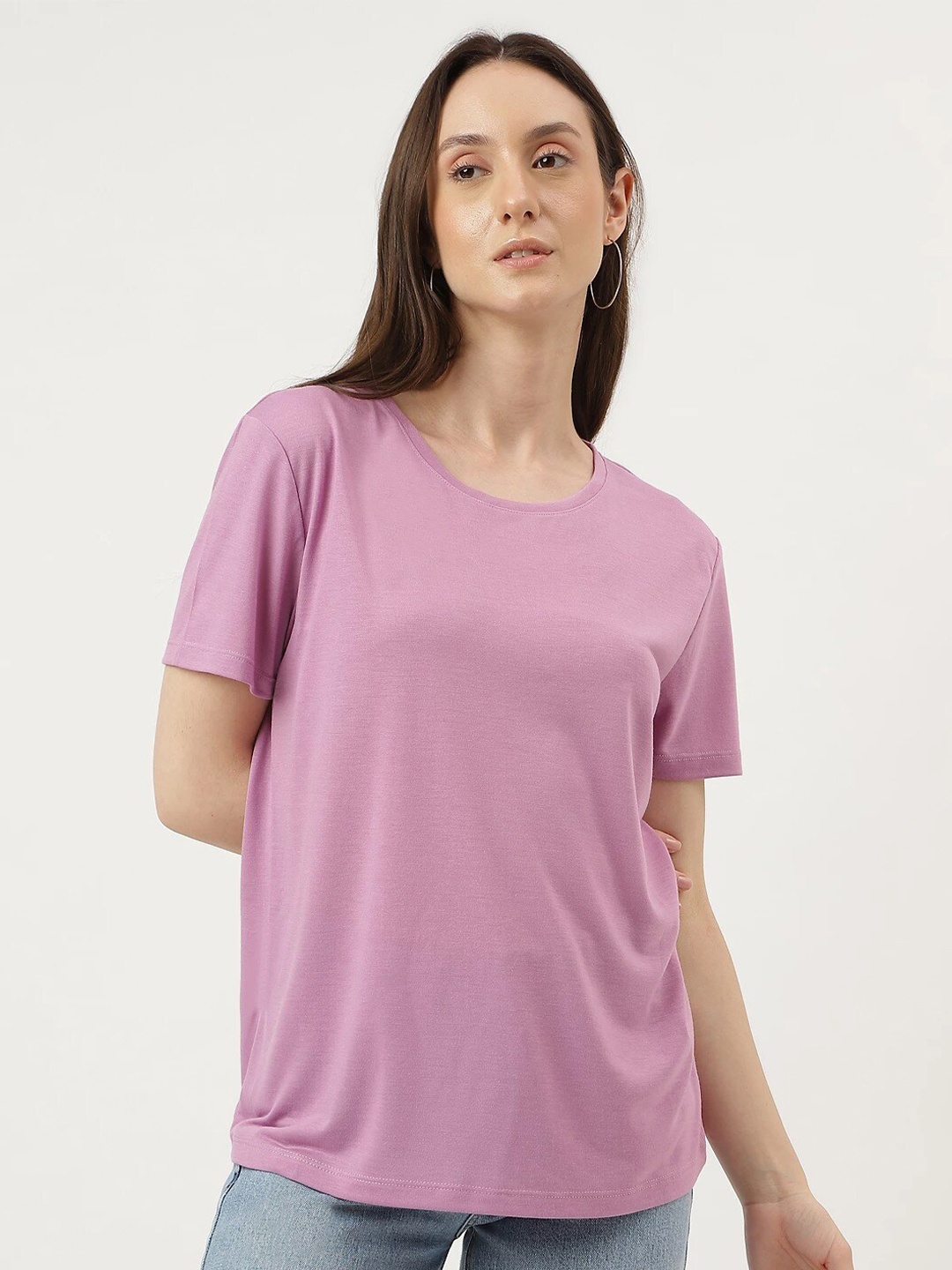 

Marks & Spencer Round Neck Short Sleeves T-shirt, Purple