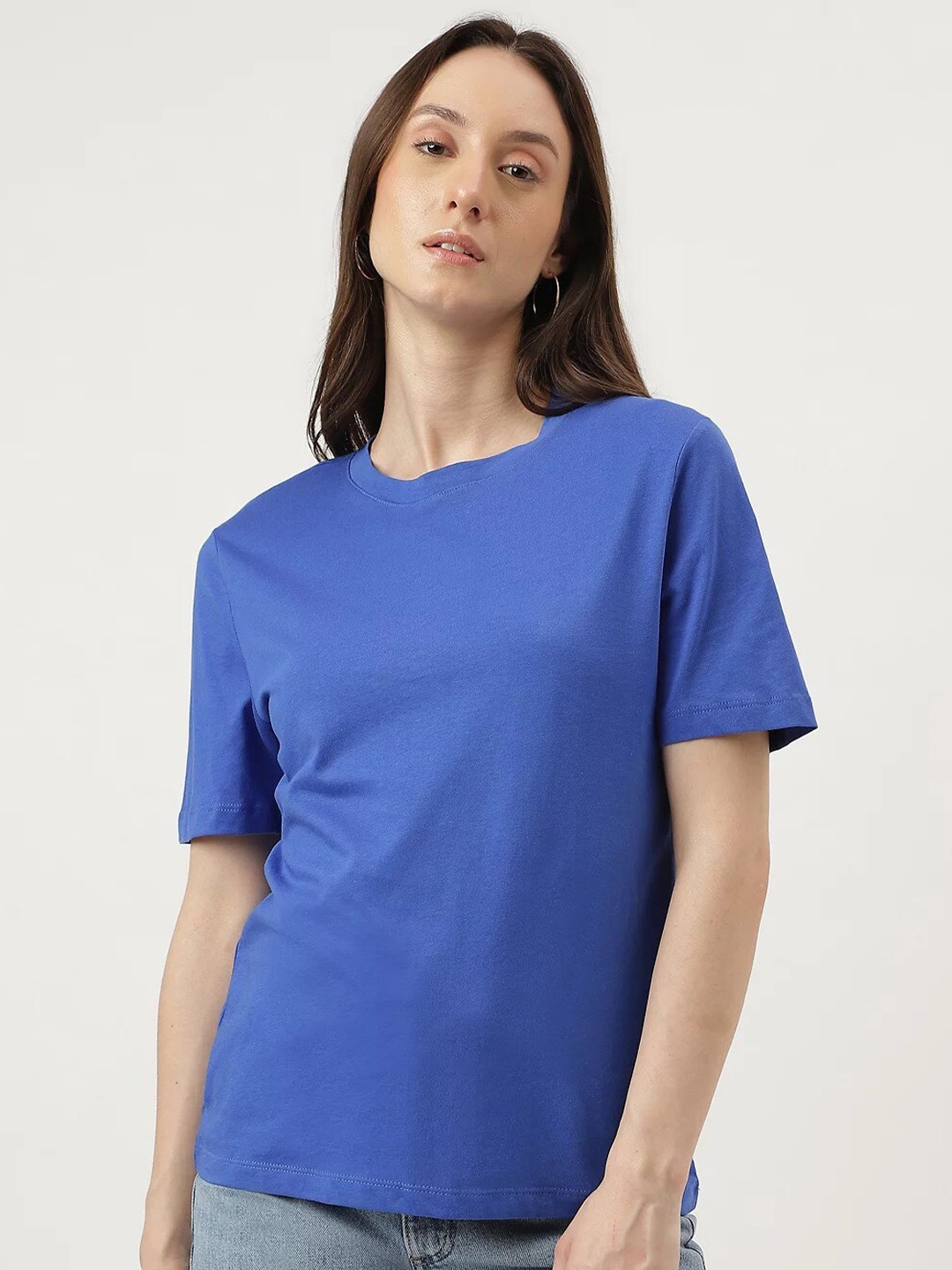 

Marks & Spencer Round Neck Cotton T-shirt, Blue