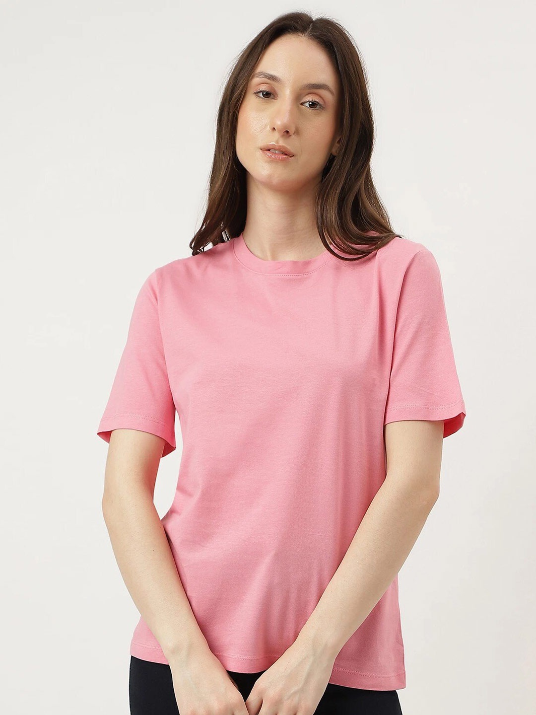 

Marks & Spencer Round Neck Pure Cotton T-Shirt, Peach