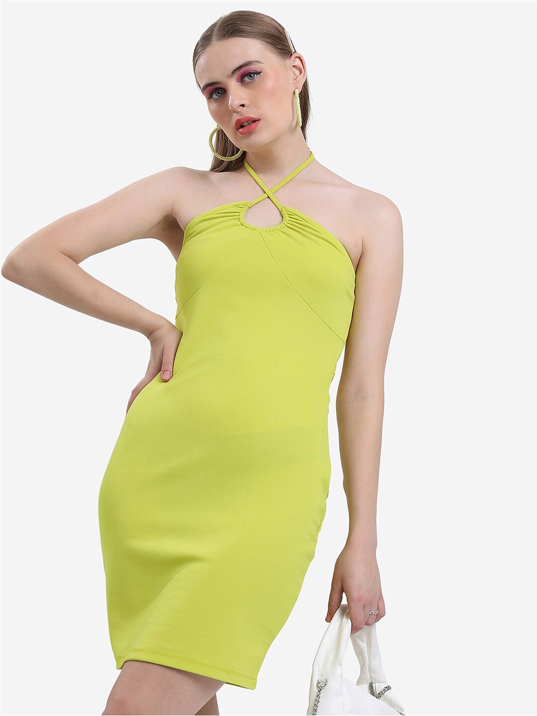 

KETCH Halter Neck Bodycon Dress, Green