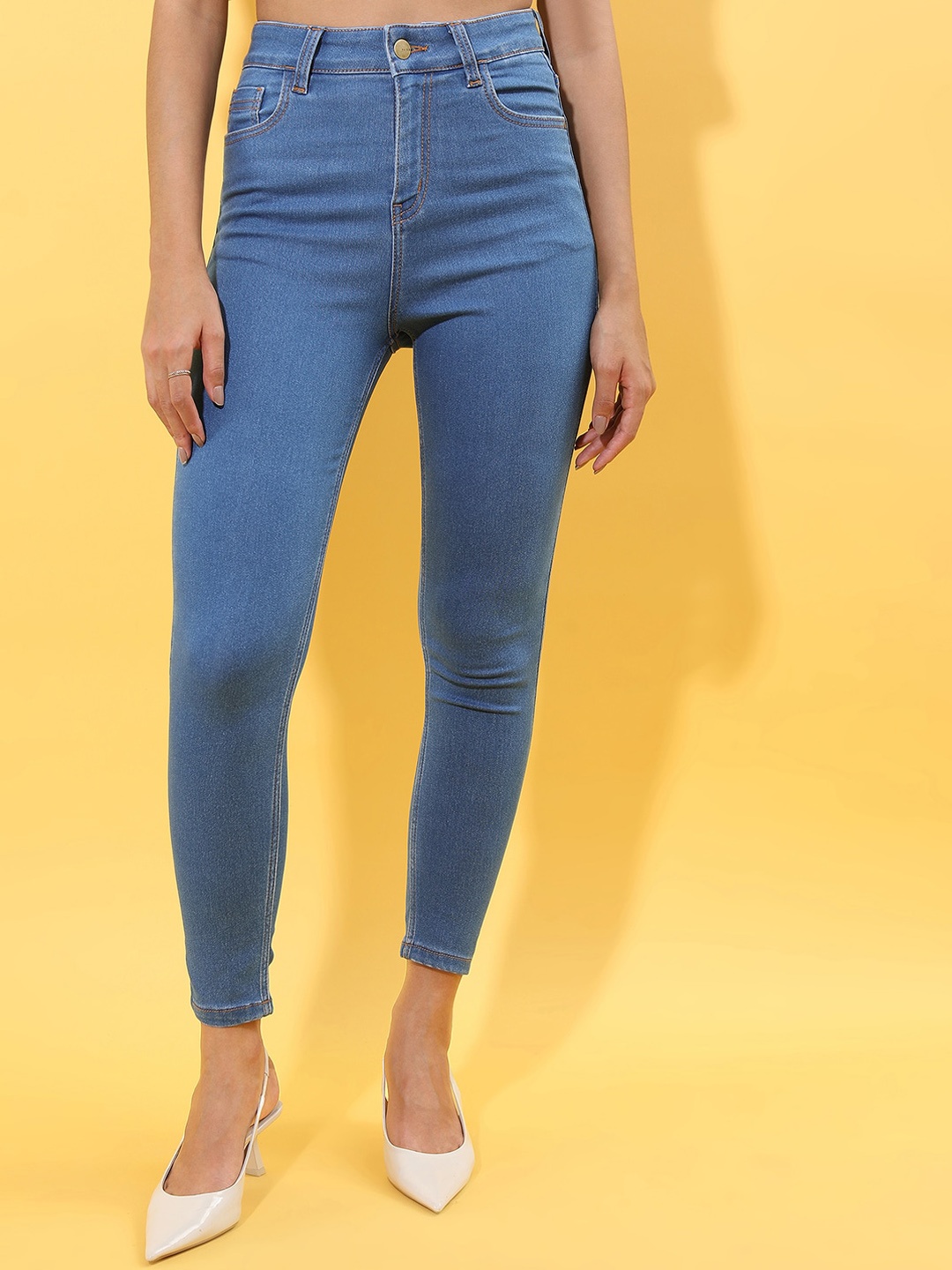 

KETCH Women Skinny Fit High Rise stretchable Jeans, Blue