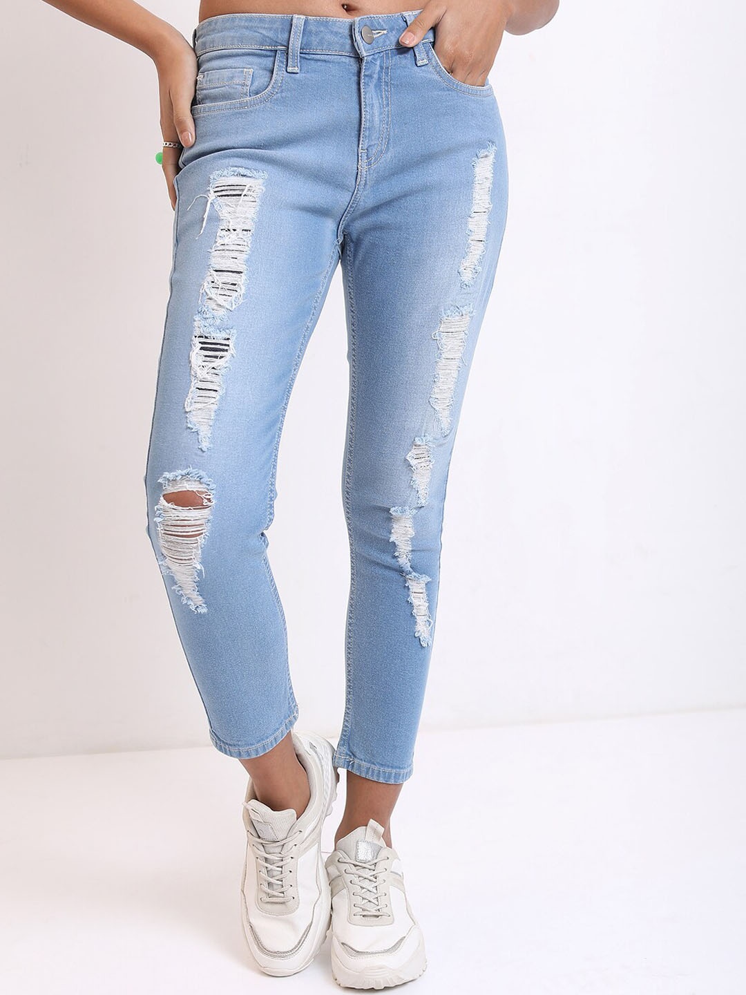 

KETCH Women Skinny Fit Mid Rise stretchable Jeans, Blue