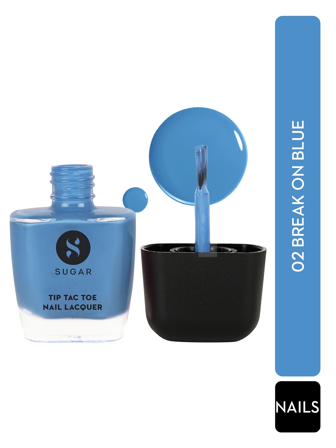 

SUGAR Tip Tac Toe Long Lasting Glossy Nail Lacquer 9 ml - Break On Blue 02