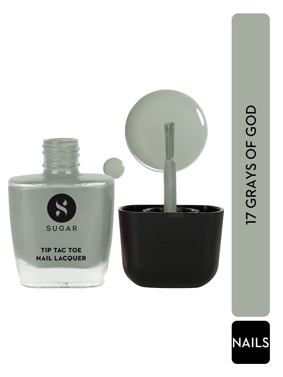 

SUGAR Tip Tac Toe Long Lasting Glossy Nail Lacquer 9ml - Grays of God 17, Grey