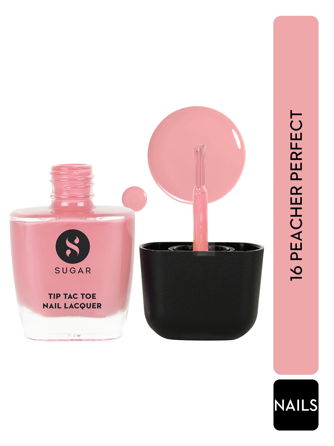 

SUGAR Tip Tac Toe Long Lasting Glossy Nail Lacquer 9ml - Peacher Perfect 16, Peach