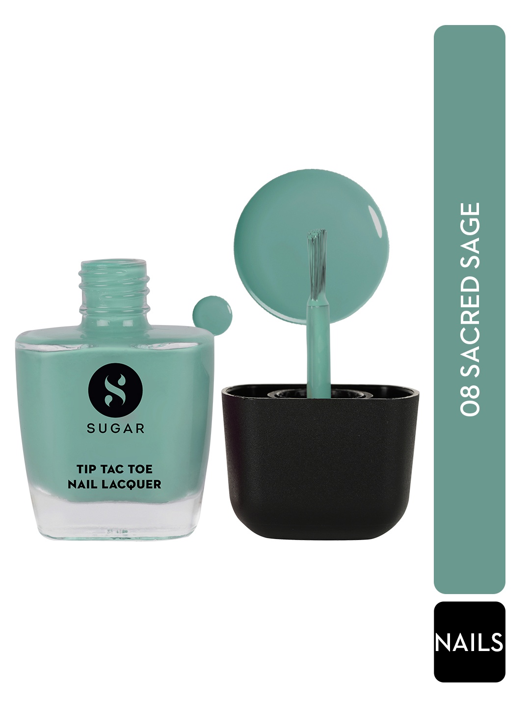 

SUGAR Tip Tac Toe Long Lasting Glossy Nail Lacquer 9ml - Sacred Sage 08, Green