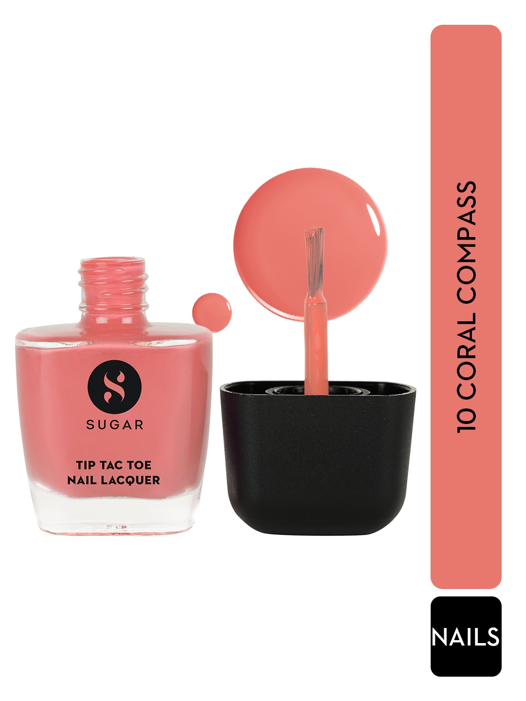 

SUGAR Tip Tac Toe Long Lasting Glossy Nail Lacquer 9ml - Coral Compass 10