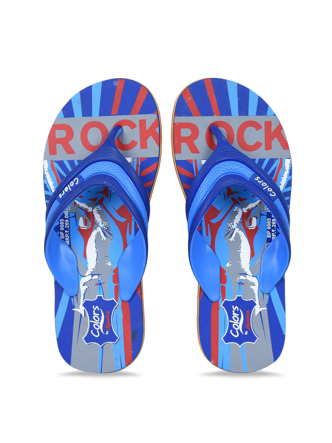 

Ajanta Men Printed Thong Flip-Flops, Blue