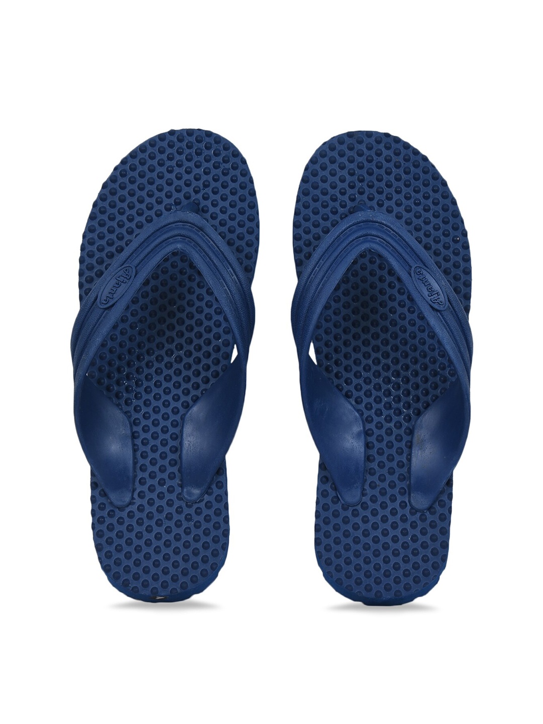 

Ajanta Men Self Design Rubber Thong Flip-Flops, Navy blue