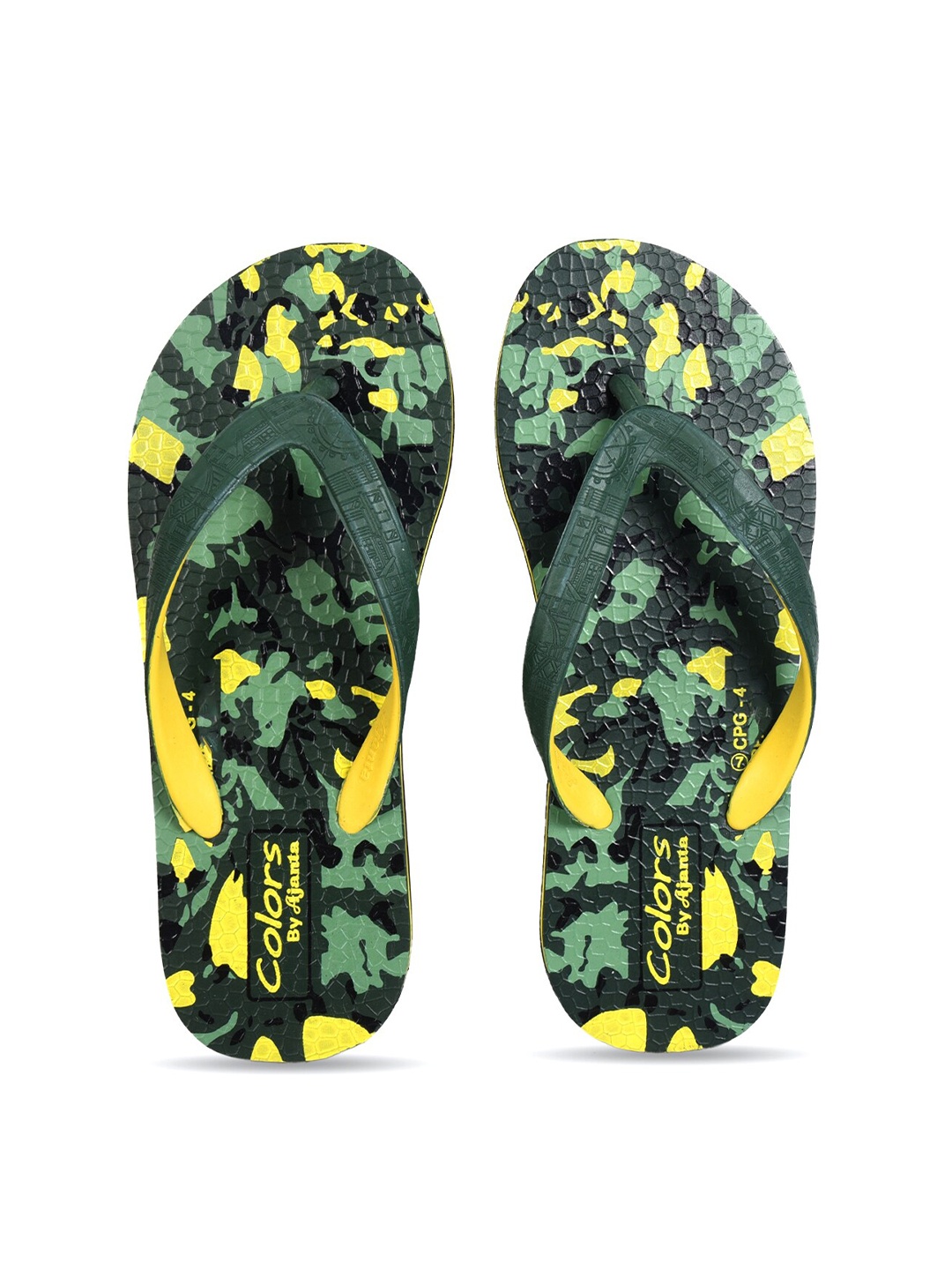 

Ajanta Men Printed Rubber Thong Flip-Flops, Green